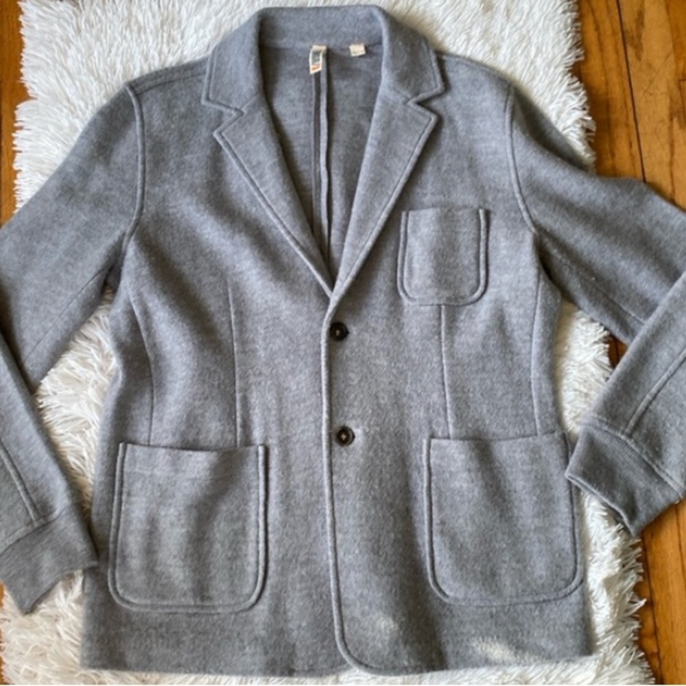 C89MEN vintage 2 buttons merino wool blazer, size L